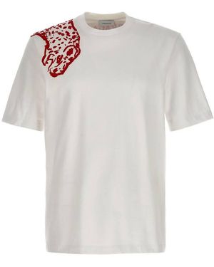 Ferragamo Leopard Print Logo T-Shirt - White