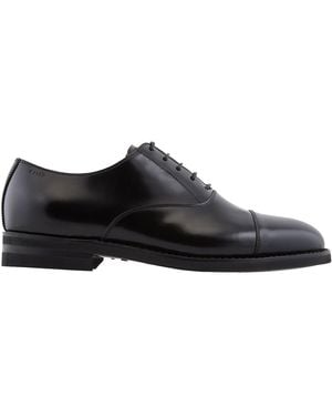 Bally Leather Oxford Shoes, Brand Size 8 Us - Black