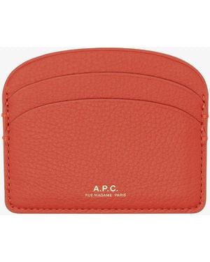 A.P.C. Demi-Lune Cardholder - Red