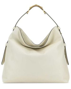 Gucci Leather Large Beatrix Shopping Bag - Natural