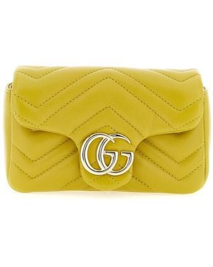 Gucci Gg Marmont Mini Shoulder Bag - Yellow