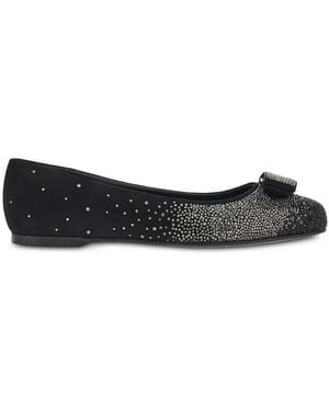 Ferragamo Ladies Flats, Us - Black