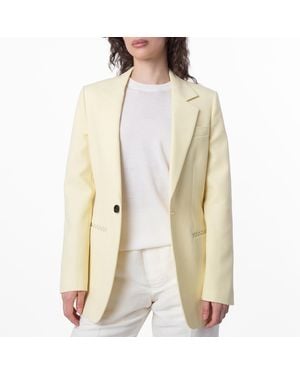 Burberry Sherbet Tailored Blazer Jacket, Brand Size 4 Us - Natural