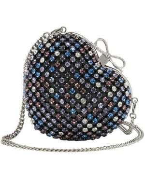 Self-Portrait Self-Portrait Heart Clutch - Blue