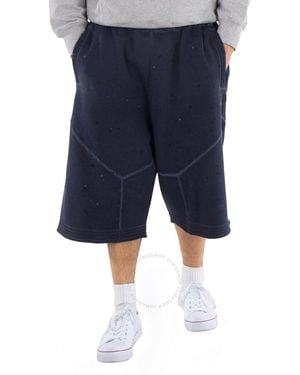 A_COLD_WALL* A Cold Wall Studio Wide Leg Faded Jersey Shorts - Blue