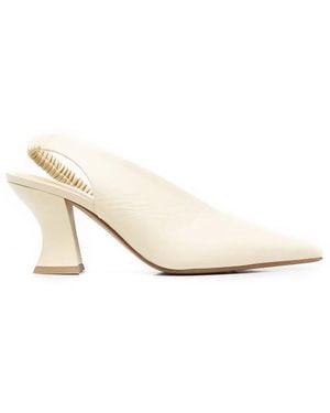 Bottega Veneta Almond 85 Mm Court Shoes - Natural