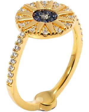 Apm Monaco Sterling Stones Tropical Sun Ring - Metallic