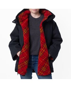 Burberry Detachable Warmer Cotton Parka - Red