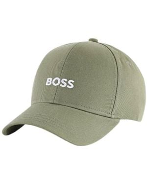 BOSS Embroidered Logo Cotton-Twill Cap - Green