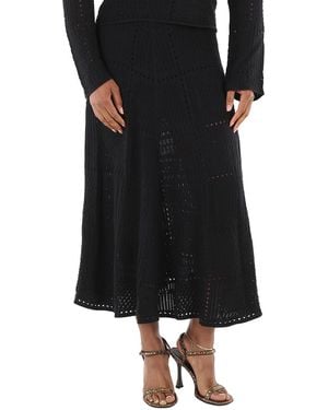 Chloé Ladies Full Kniited Midi Skirt - Black