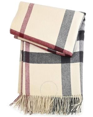 Burberry Classic Plaid Wool Scarf Shawl Blanket - Multicolor