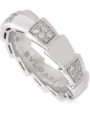 BVLGARI Serpenti 18K 0.43 Ct Diamond Ring - Metallic