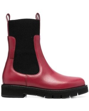 Ferragamo Ferragamo Rook Leather Bootie - Red