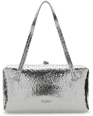 Jil Sander Nappa Leather Goji Pillow Shoulder Bag - Grey