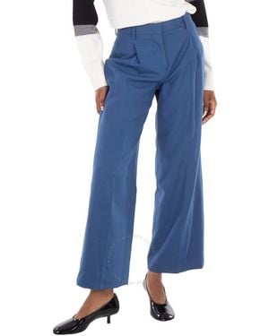 Burberry Muted Anny Tailored Trouser, Brand Size 06 Us - Blue