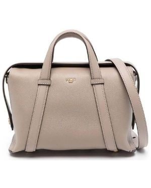 Fendi Dove Leather Boston 365 Bag - Metallic