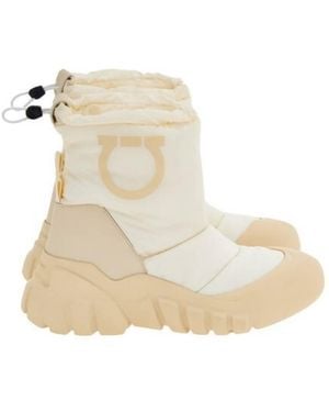 Ferragamo Gancini Padded Ski Boots - Natural