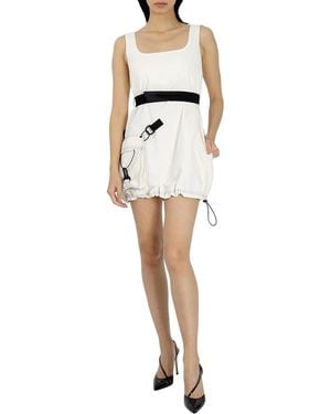Stella McCartney Ladies Cream Sleeveless Belted Mini Dress, Brand Size 42 (Us - Natural