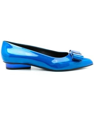 Ferragamo Ladies Flats, Us - Blue