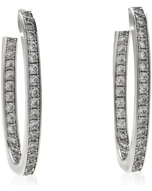 Apm Monaco Pave Oval Sterling Earrings - White