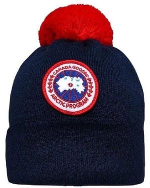 Canada Goose Double-Layer Merino Wool Beanie - Blue
