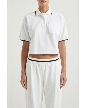 Brunello Cucinelli Cropped Polo Shirt - White