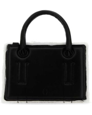 Dentro Leather Mini Otto Handbag Borse A Mano - Black