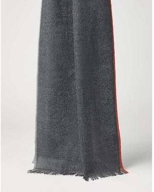 Brunello Cucinelli Wool Silk Scarf - Gray