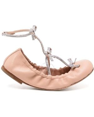 Rene Caovilla Caterina Ballerina Flats, Brand Size 35 Us - Pink