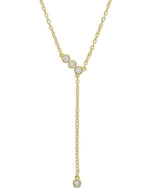 Created Forever 1/8 Ct Tgw Lab Created Diamond Lariat Necklace - Metallic