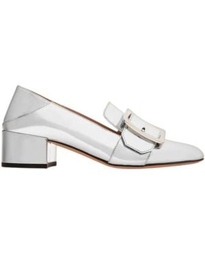 Bally Janelle Buckle Leather Pumps, Brand Size 37 Us - White