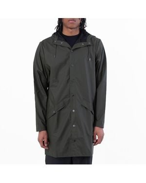 Rains Lightweight Waterproof Long Jacket - Black