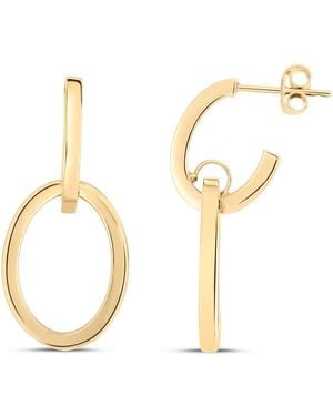 Kylie Harper Ladies 14K Interlocking Drop Earrings - Metallic