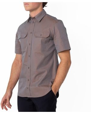 Burberry Equestrian Knight Motif Cotton Poplin Shirt - Brown