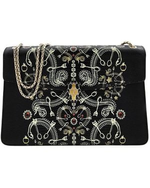 BVLGARI Serpenti Forever Pop-Heart Lizard-Leather Shoulder Bag - Black