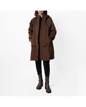 Burberry Nylon Cotton Hooded Parka - Brown