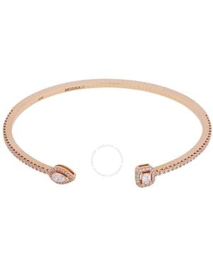 Messika 18K Rose My Twin Skinny Diamond Bracelet - Metallic