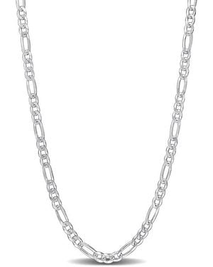 Amour 3.8Mm Figaro Chain Necklace - Metallic