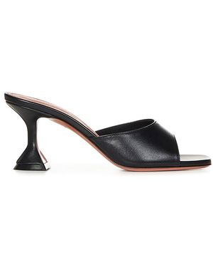 AMINA MUADDI Lupita 70 Heel Slippers - Black
