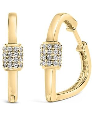 Haus of Brilliance 10K 3/8 Cttw Lab Grown Diamond Heart Shaped Huggie Hoop Earrings (F-G Colour, Vs1-Vs2 Clarity) - Metallic