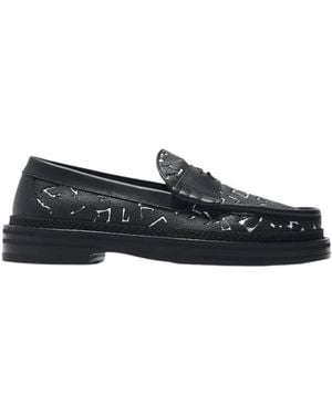Jimmy Choo Eh/P Ezra/F Artwork Loafers, Brand Size 36 Us - Black
