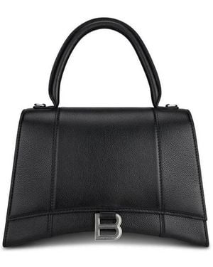 Balenciaga Ladies Hourglass Top Handle Bag - Black