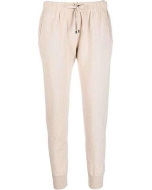 Brunello Cucinelli Wool Relaxed Trousers, Size Medium - Natural