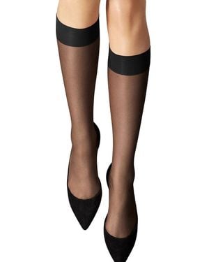 Wolford Ladies Nude 8 Sheer Knee-High Stockings - Gray