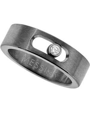 Messika Move Titanium 0.05 Ct Diamond Ring - Gray