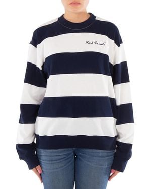 Lacoste Crew Neck Printed Jumper - Blue