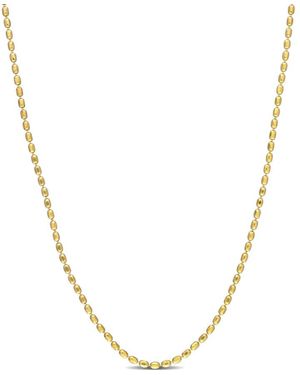 Amour Oval Ball Chain Necklace - Metallic