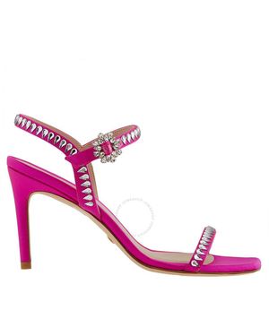 Stuart Weitzman Ladies Flamingo 85 Gemcut Sandals, Brand Size 36 Us - Pink