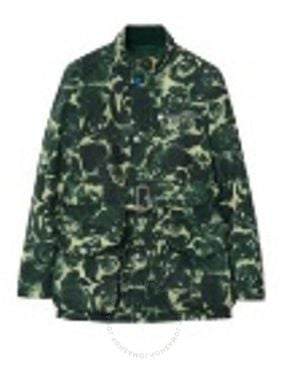 Burberry Rose Waxed Long Sleeve Cotton Jacket - Green