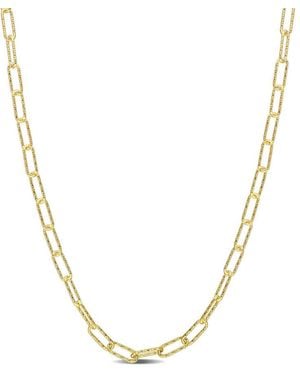 Amour Fancy Paperclip Chain Necklace - Metallic